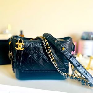 Chanel Gabrielle hobo crossbody small black calfskin